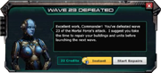 Wave Completion Message