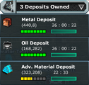 Deposit Owned UI Displaying Remaining Lifespan Defense Health  •  Coordinates