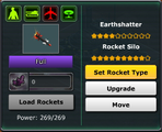 Rocket Silo loaded with Earthshatter Rockets
