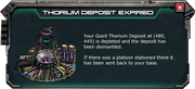 Thorium Deposit Expired